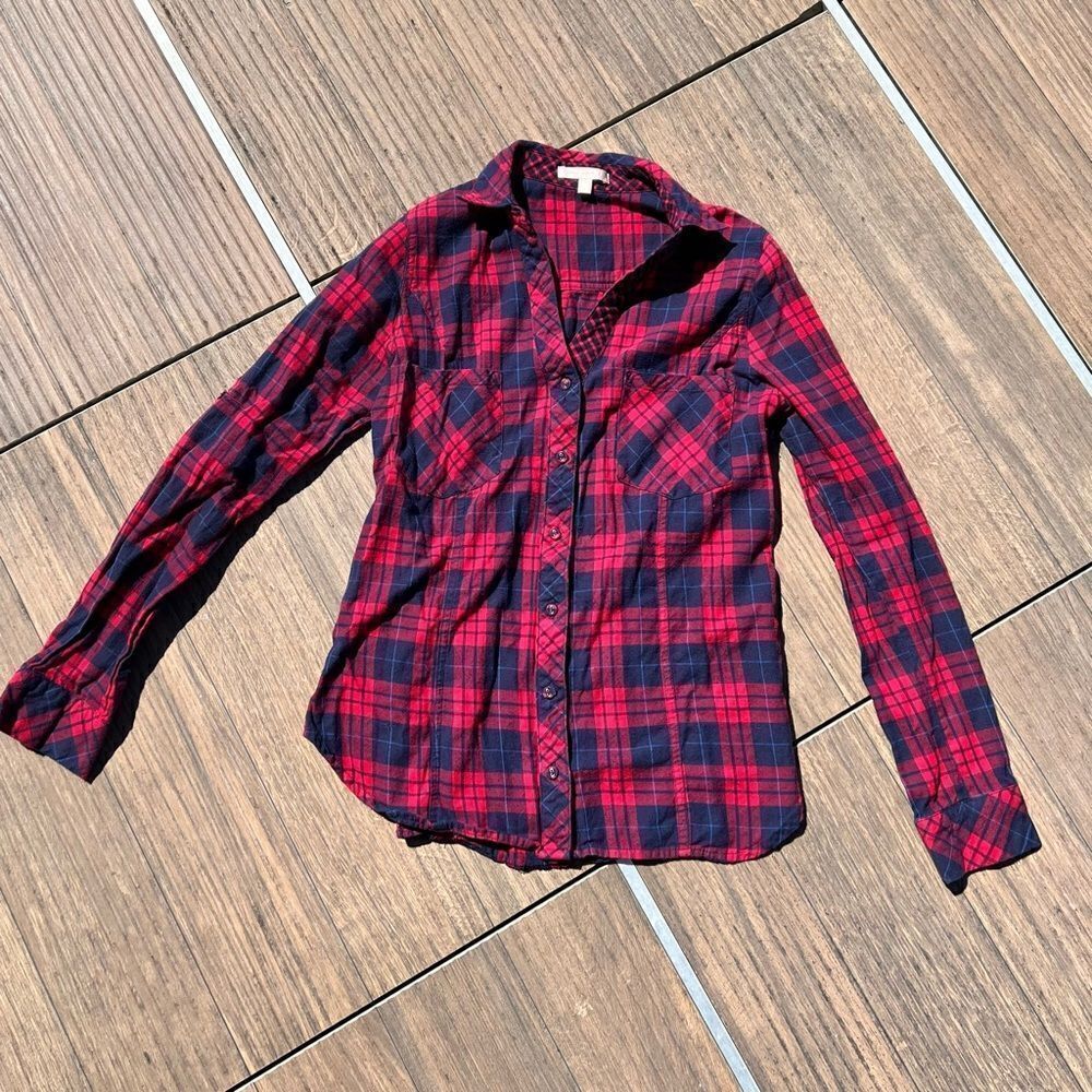 Skies Are Blue Flannel Button-up | Size: Small | Color: Red